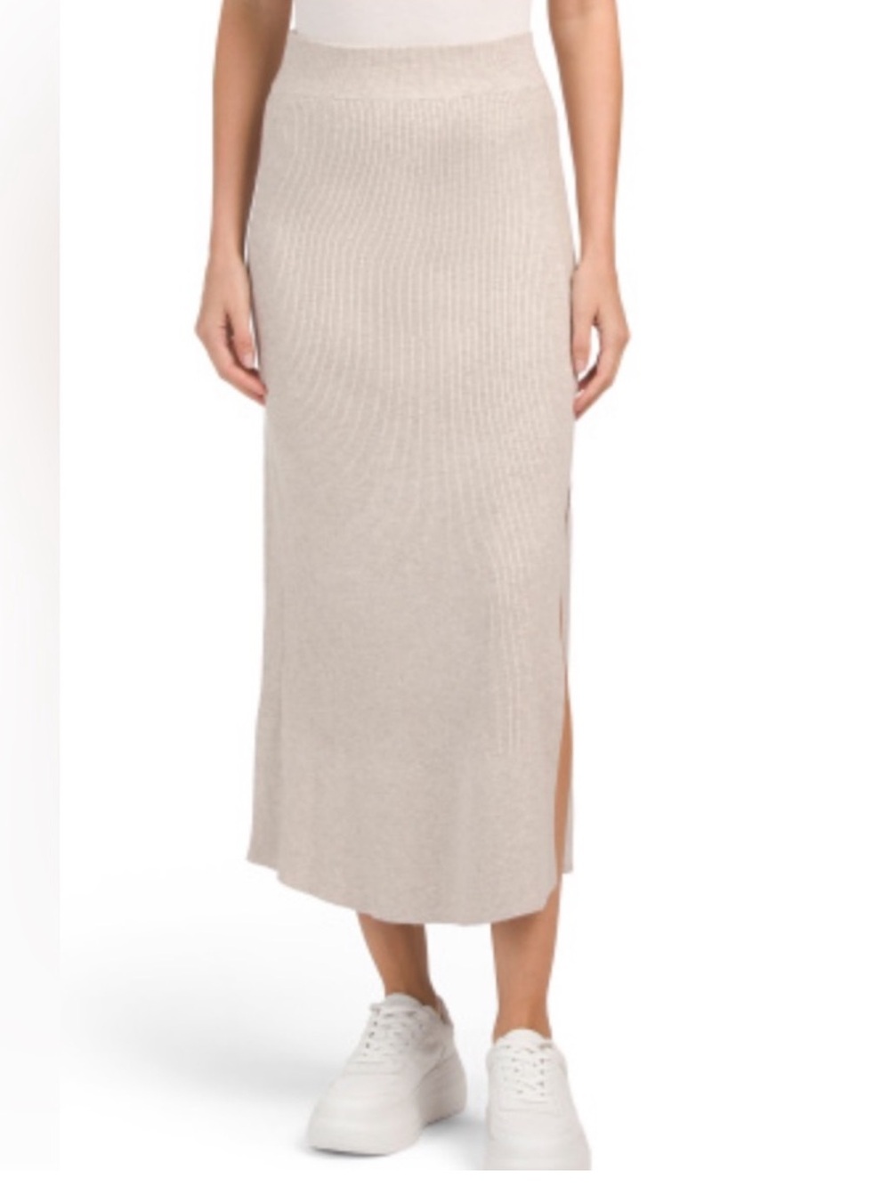 Splendid | Rumi Ribbed Midi Skirt - Cream
